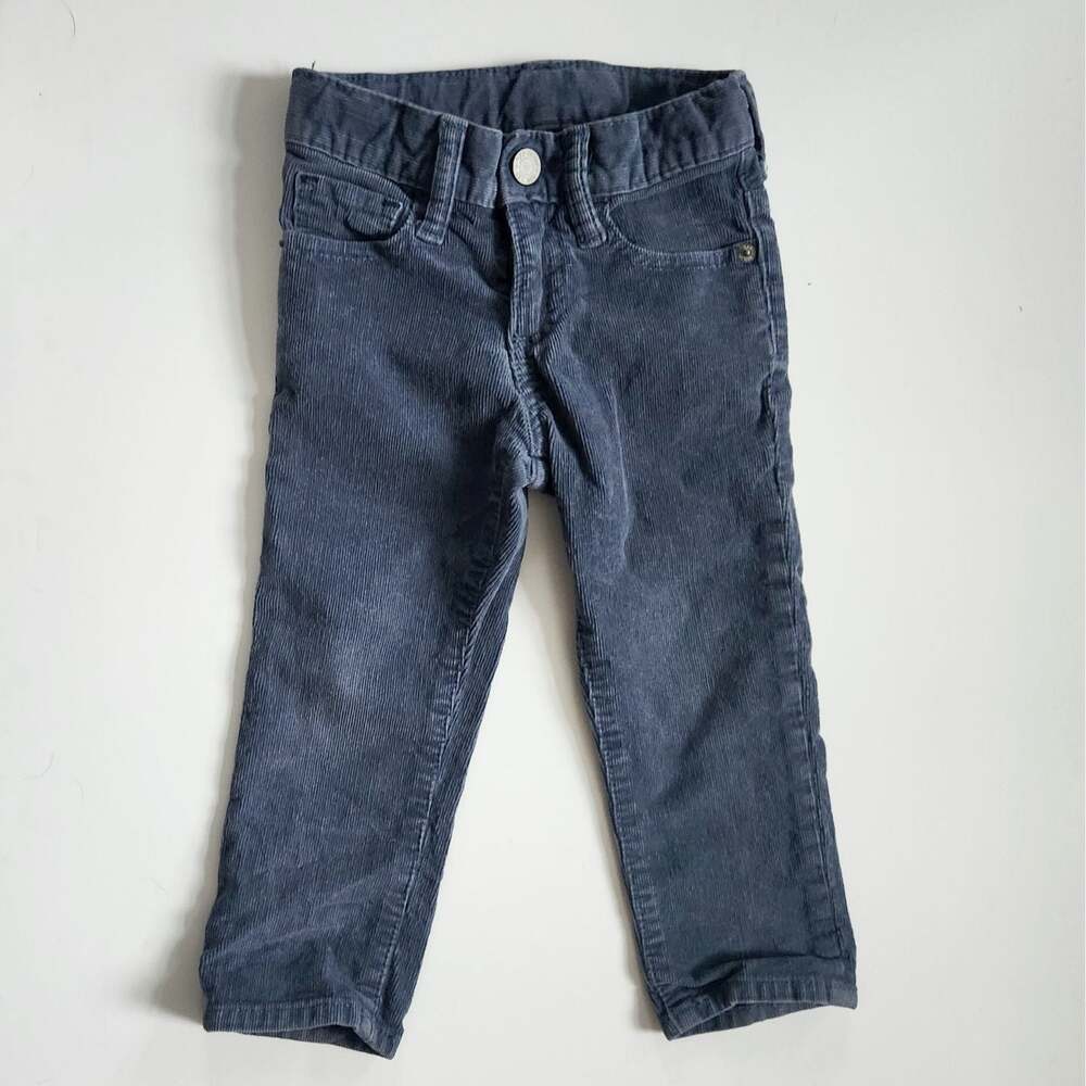 GAP for Good Toddler Blue Soft Stretch Corduroy Pants Boys Girls Unisex 2T Slim